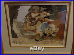 Pinocchio Jiminy Cricket Production Cel Presentation Original 1940 Walt Disney