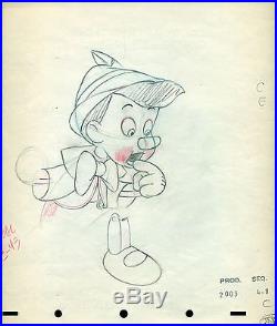 Pinocchio large image Production animation cel Drawing 1940