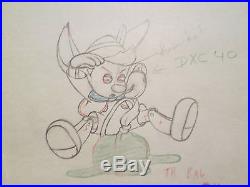Pinocchio underwater Production animation cel Drawing 1940