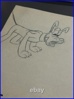 Pluto Walt Disney Production Artwork Original Drawing Sketch Art