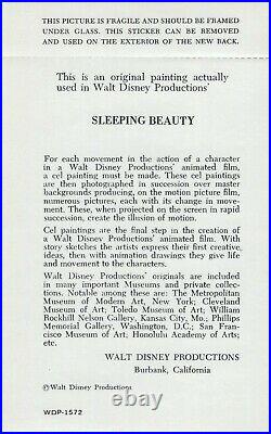 Prince Phillip Original Production Cel Sleeping Beauty 1959 Disney Rare