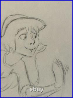 Princess Eilonwy Black Cauldron Walt Disney Original Animation cel Drawing 1985