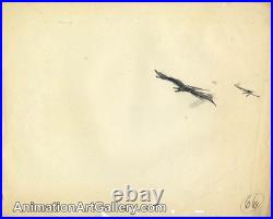 Production Drawing of some pterodactyls from Fantasia