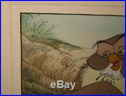 RARE Original 1966 Winnie The Pooh OWL Walt Disney ANIMATION Production Cel