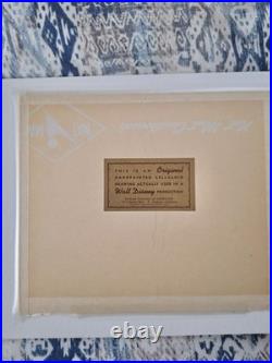 RARE Pair Original Disney Production Cels Donald Duck + Caveman with COA Framed