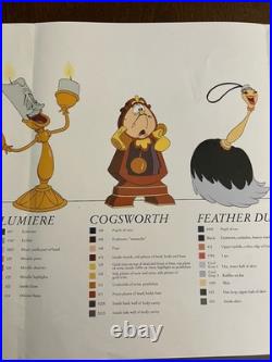 RARE! Walt Disney BEAUTY And The BEAST Production Color Key Color Chart/Guide