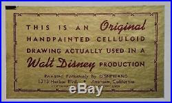 Rare 1961 Walt Disney Original Production Animation Cel 101 Dalmations Colonel