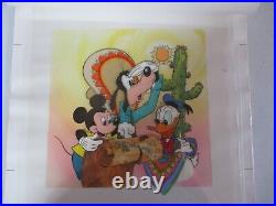 Rare 1980's Walt Disney Productions Animation Master Cel Mickey/donald/goofy