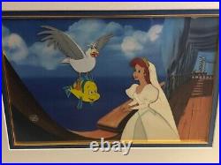 Rare 1989 Walt Disney The Little Mermaid Original Production Animation Three Cel