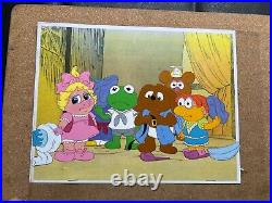 Rare Disney Muppet Babies Cel Setup With Backgrouind Incl 6 Muppet Characters