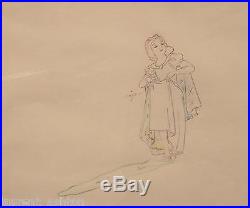 Rare Disney Snow White Production Drawing Cel Sericel
