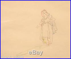 Rare Disney Snow White Production Drawing Cel Sericel