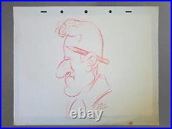Rare One-of-a-kind caricature of Jack Kinney by Ellis