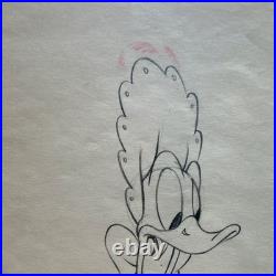 Rare Original Disney Donald Duck #51B Officer Duck Animation Production Sketch