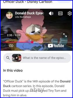 Rare Original Disney Donald Duck #51B Officer Duck Animation Production Sketch