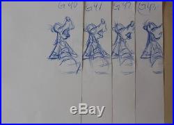Rare Original Disney Goofy Animation Production Cel Art Frames Cartoon Topolino
