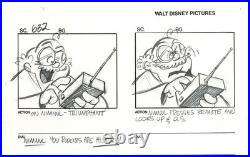 Rescue Rangers Disney Chip n Dale Animation Storyboard 1988 1st Episode A195