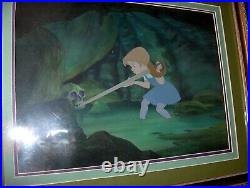 Rescuers 1977 Key Production Bg Setup, Disney Animation Hand Painted Bg, Cel