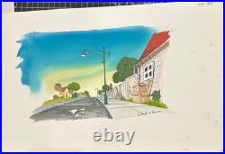 Richard H Thomas Signed Original Animation Production Art Background DIC Ent