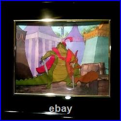 Robin Hood Duels Gator, 16fld Disney Production Cel On Copy Background, Framed