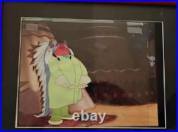 SELLING BELOW MARKET! Peter Pan Indian Chief 1953 production cel. Wow! HTF