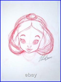 SIGNED ALADDIN JASMINE PRINCESS WALT DISNEY ORIGINAL MERCHANDISE cel DRAWING
