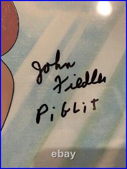 SIGNED PIGLET CEL ART Walt Disney's Winnie The Pooh TV Production John Fiedler
