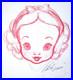 SIGNED SNOW WHITE BABY PRINCESS WALT DISNEY ORIGINAL MERCHANDISE cel DRAWING