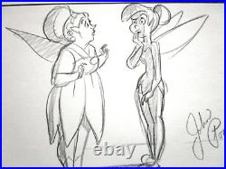 SIGNED TINKERBELL MOVIE Walt Disney ORIGINAL PRODUCTION STORYBOARD cel DRAWING