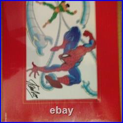 STAN LEE SIGNED AUTOGRAPH MARVEL SPIDERMAN MATTED CEL CELLo