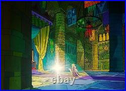 SWORD IN THE STONE, DISNEY 16Fld KEY PRODUCTION BACKGROUND SETUP, 1963 NEW MINT