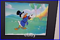 Scrooge McDuck 12 field 12.5x10.5 animation cel, matted