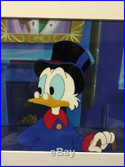 Scrooge McDuck Original Production Art/Cel With Hand Painted Background