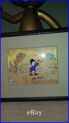 Scrooge Mcduck Production Cel From Duck Tales Signed By Carl Barks
