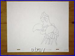Sebastian Original Little Mermaid Production Drawing Animated Disney Art Cel