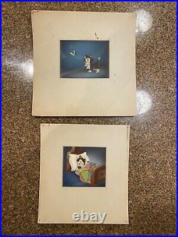 Set Of 1940 Disney Original Production Cels Courvoisier Pinocchio Figaro