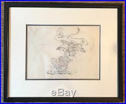 Silly Symphonies 1930s Production Drawing Cel Vintage Walt Disney