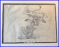 Silly Symphonies 1930s Production Drawing Cel Vintage Walt Disney