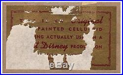 Sleeping Beauty ORIGINAL Production Cel of Minstrel w Walt Disney Gold Label