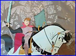 Sleeping Beauty Prince Phillip and Samson Production Cel 1959 Disney Corner Seal