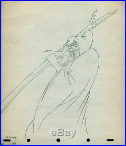 Snow White 1937 Witch Disney cel production Drawing