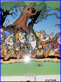 Snow White 7 Dwarfs Walking Walt Disney Original Animation Production Cel Art