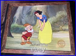 Snow White Animation Cel Walt Disney Movie Autograph Vintage Art dwarves X1