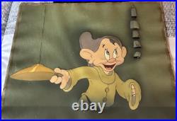 Snow White and the Seven Dwarfs Dopey Production Cel Walt Disney 1937