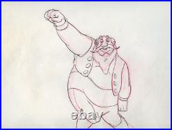 Stromboli The Villain From Pinocchio Colorful Disney Production Cel Drawing 1940