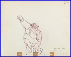 Stromboli The Villain From Pinocchio Colorful Disney Production Cel Drawing 1940