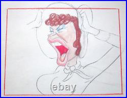 T. HEE 1938 MARTHA RAYE WALT DISNEY ORIGINAL StORYBOARD cel DRAWING MOTHER GOOSE