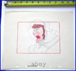 T. HEE 1938 MARTHA RAYE WALT DISNEY ORIGINAL StORYBOARD cel DRAWING MOTHER GOOSE
