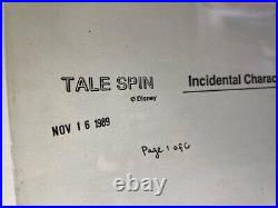 TALE SPIN animation Cels model Cel WALT DISNEY production Art Vtg Cartoons I19