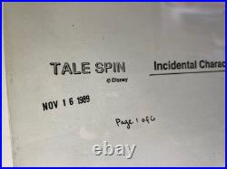 TALE SPIN animation Cels model Cel WALT DISNEY production Art Vtg Cartoons I19